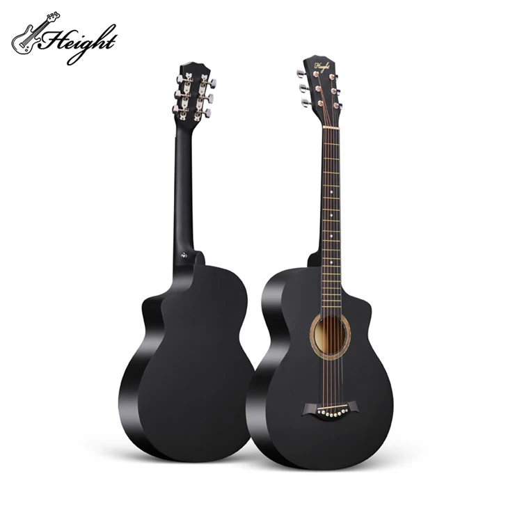 Black 38c Cutaway Acoustic Guitar Matte