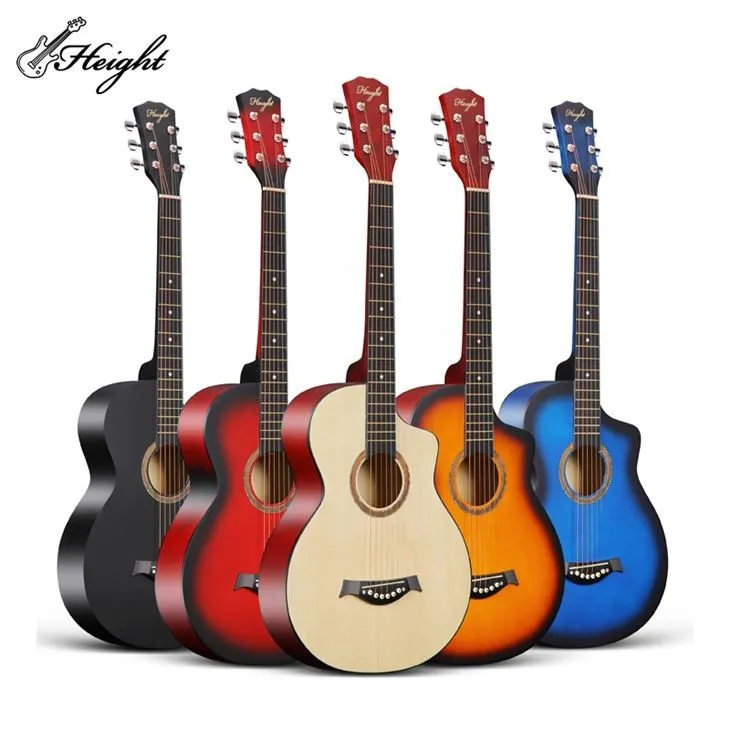Black 38c Cutaway Acoustic Guitar Matte